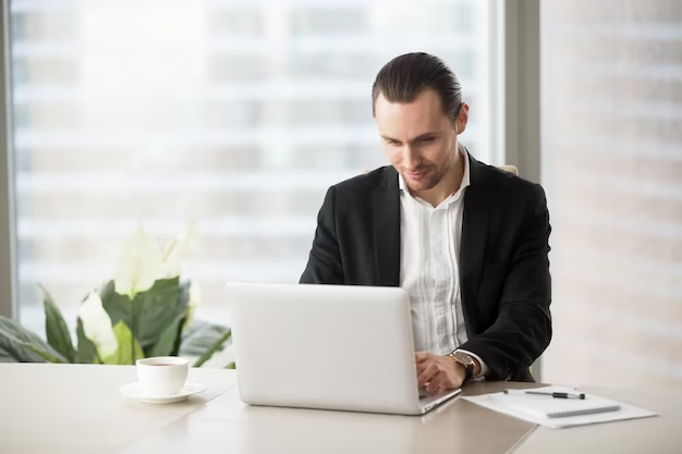 Person using a laptop