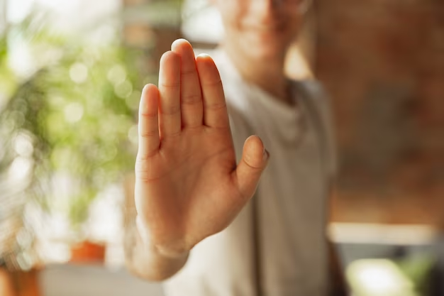 Close-up image of an open palm facing the camera.